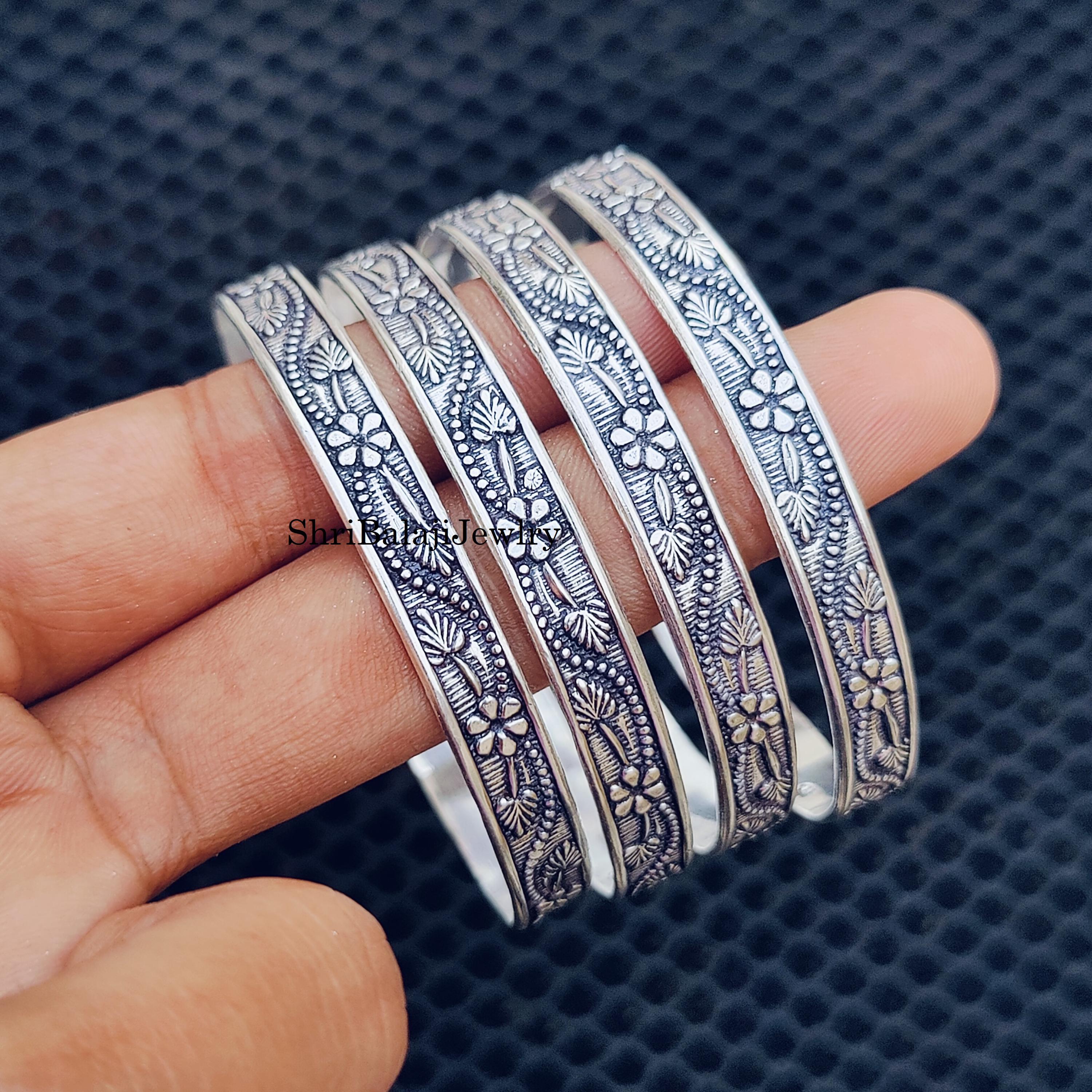 925 Sterling Silver Designer Bengal, Silver Bracelet & Bangle , 04
