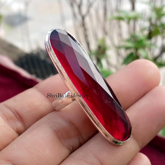 Designer Red Garnet Ring,925 Sterling Silver Ring,Handmade Ring,Top Quality Ring,Gift For Valentine Ring,Gift For girlfriend,Love Gift Ring