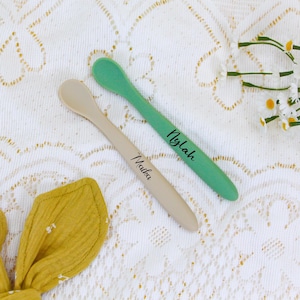 Personalized Silicone Baby Spoon: Custom Engraved Feeding Utensil