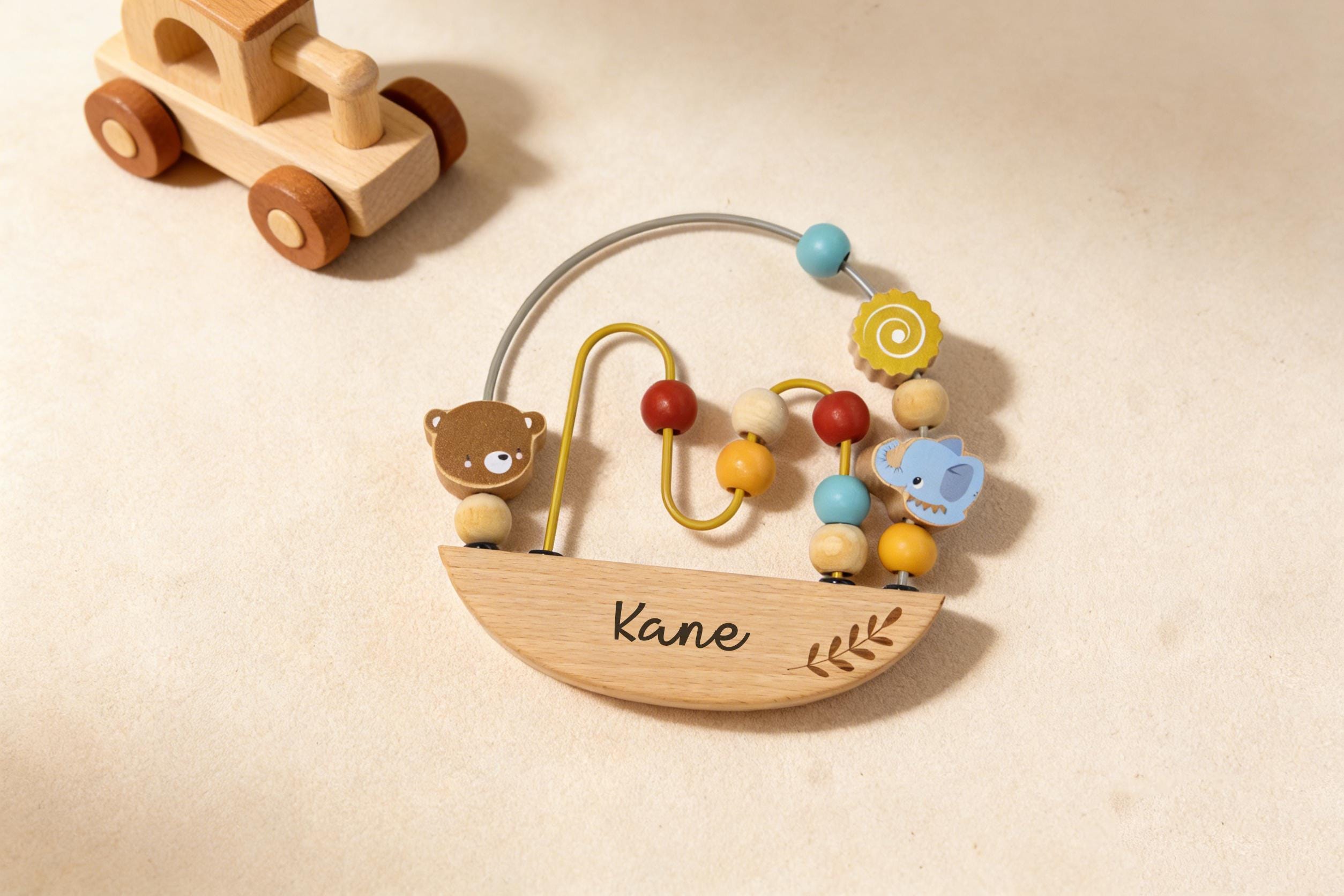 Bead Maze En Bois – Circuit De Perles Éducatif Pour Motricité Fine Et Reconnaissance Des Couleurs
