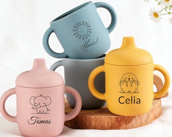 Vaso de silicona personalizado para bebés y niños pequeños