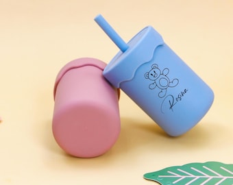 Personalized Silicone Sippy Cup: Engraved Toddler Training Tumbler
