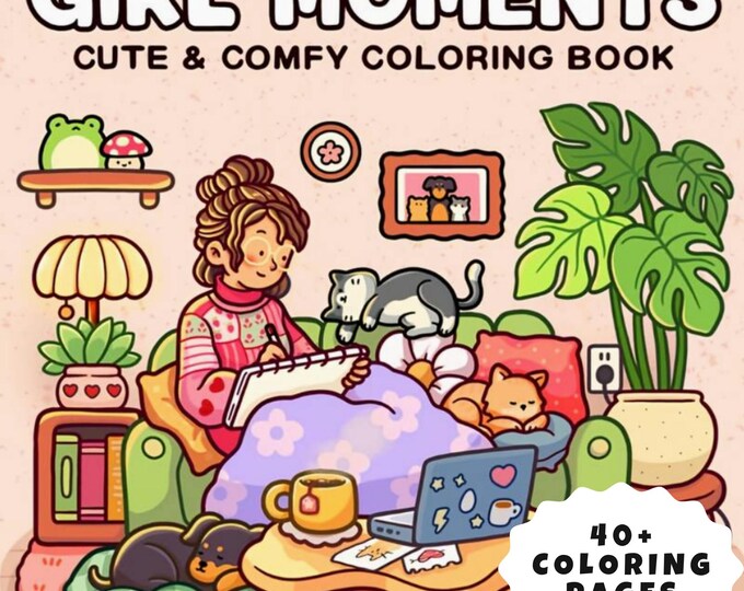 Coco Wyo Girl Moments Digital Coloring Book 39 Pages to Print Instant ...