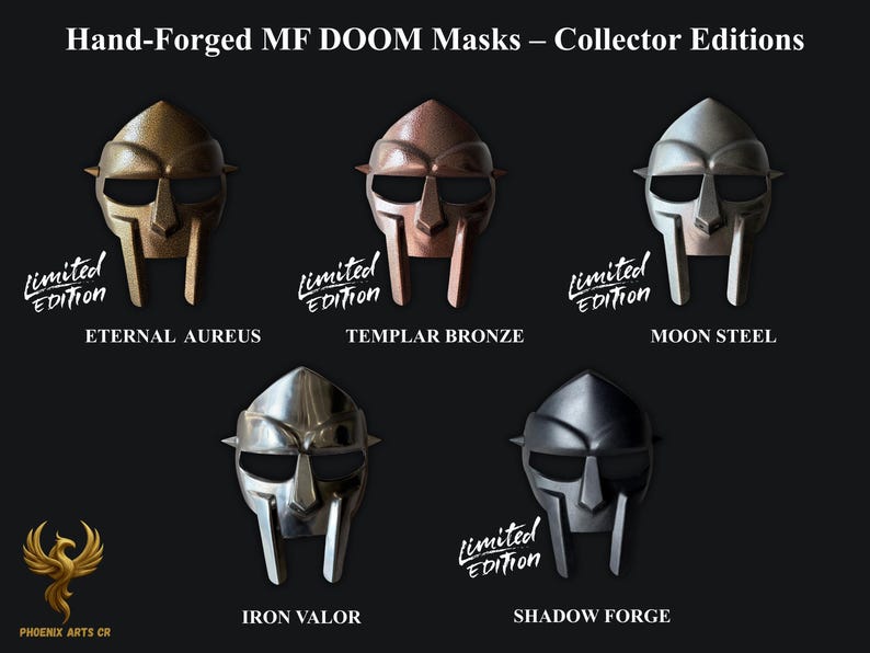 MF DOOM Inspired Mask | Madvillain Face Armor | Hand-forged Medieval ...