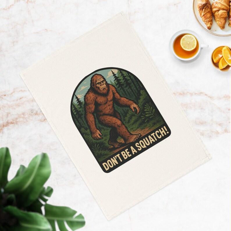 Bigfoot Cotton Tea Towel - Thumbnail 3