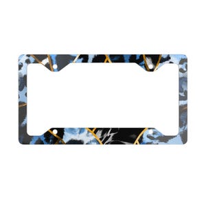 Stylish Metal License Plate Frame, Custom Car Accessories, Unique Gift for Car Lovers, Auto Decor, Personalized License Holder