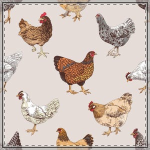 Charming Farmhouse Tablecloth, Rustic Chicken Print Table Cover, Perfect for Country Decor, Kitchen Gatherings, and Family Meals