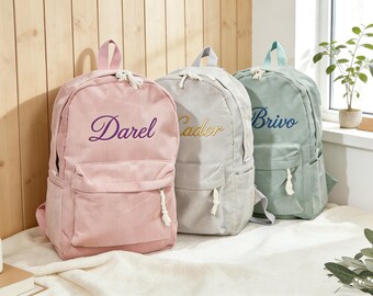 Mochila infantil personalizada con nombre / Mochila escolar bordada para niños / Mochila preescolar, regalo de regreso a clases para niños