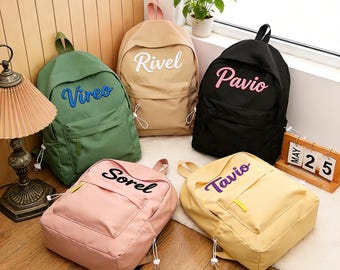 Mochila infantil personalizada con nombre / Mochila escolar bordada para niños / Mochila preescolar personalizada, regalo de cumpleaños para niños y mochila escolar