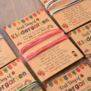 Back to School Bracelet Set,Mommy and Me Braided Matching Bracelets,First Day of Kindergarten Matching Bracelets,First Day of School Gift