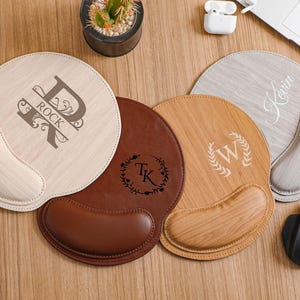 Personalized Engraved Leather Mouse Pad,Custom Mouse Pad,Coworker Gift,Office Gifts,Gift for Dad,Groomsmen Gift,Teacher Gifts,Gift for Him