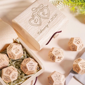 Custom Date Night Dice Game Set,Valentines Day & Anniversary Gift,Dinner Date Activity Selector,Date Night Gift for Couple,Position Dice