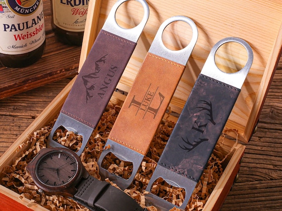 Personalized PU Leather Bottle Opener,Groomsmen Gift for Men,Customized Party Souvenir,Stylish Tool for Dad,Wedding Party Favor,Gift for Him