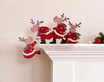 Decorazioni Natalizie In Feltro Fai Da Te – Set Con Babbo Natale, Pupazzo Di Neve E Renna (41x52 Cm)