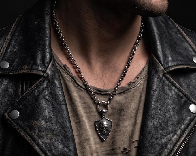 Stainless steel chain for men with pendant of your choice