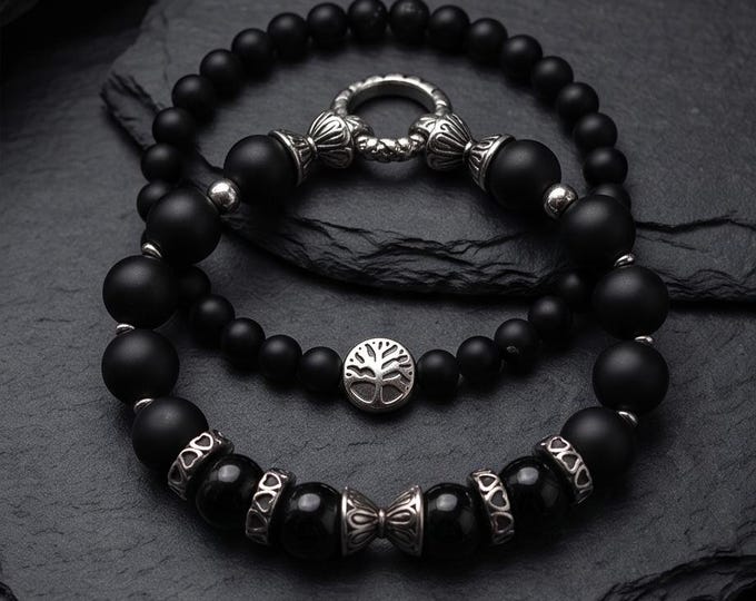 Onyx bracelet set – optionally with or without ring