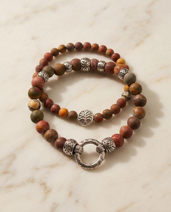 Bracelet set with stainless steel elements – Stylish & versatile with stone selection options