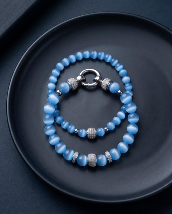 Elegant moonstone bracelet set with individual stone selection