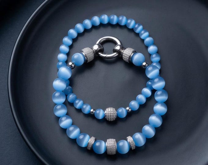 Elegant moonstone bracelet set with individual stone selection