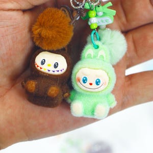 Cute Labubu Plush Keychain, Soft Animal Doll Pendant,Bag Charm for Backpack  Keys, Adorable Gift for Kids & Teens