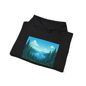 Scenic Lake Landscapes Hoodie, Cozy Outdoor Sweatshirt, Gift for Nature Lovers, Hiking Apparel, Comfortable Unisex Hoodie