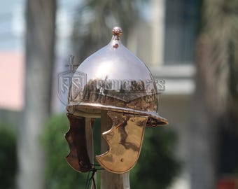 Bronze Roman Montefortino Helmet: 1.2mm Celtic Legionary Armor