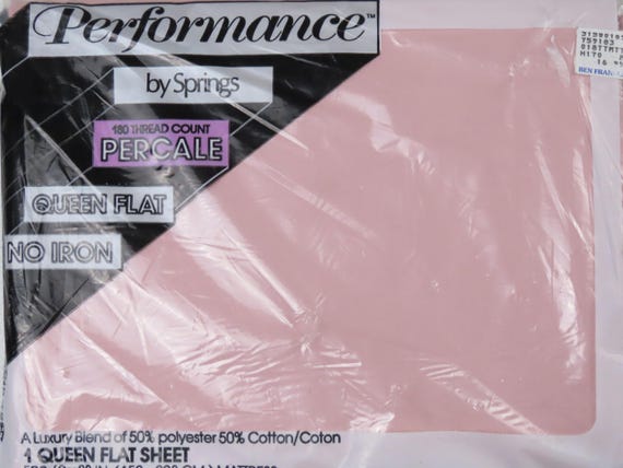 Vintage Performance by Springs Queen flat sheet -new in package