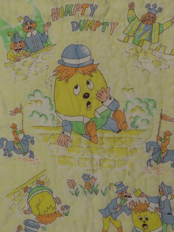 Vintage Humpty Dumpty crib comforter