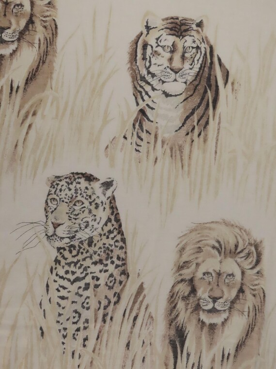 Vintage Big Cats Twin flat sheet