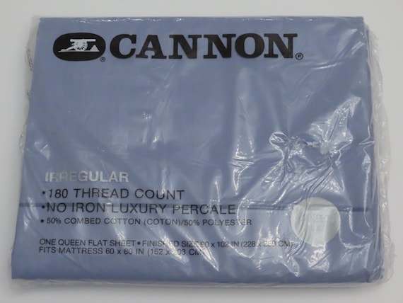 Vintage Cannon Irregular Queen flat sheet -New in package