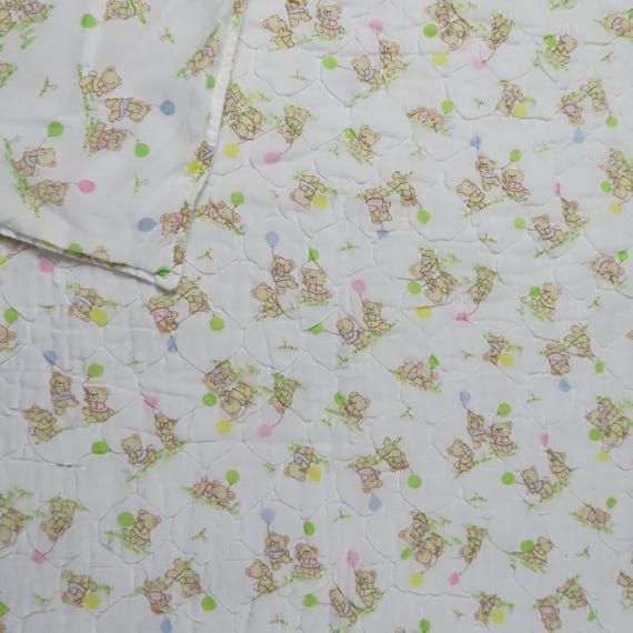 Vintage Teddy Bear quilted blanket