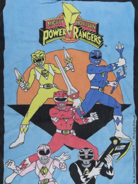 Vintage Mighty Morphin Power Rangers beach towel