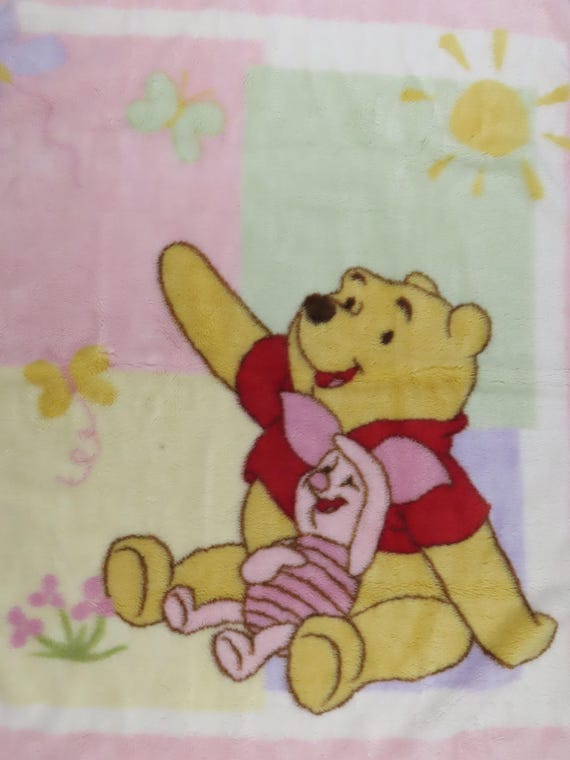 Vintage Winnie the Pooh small plush blanket
