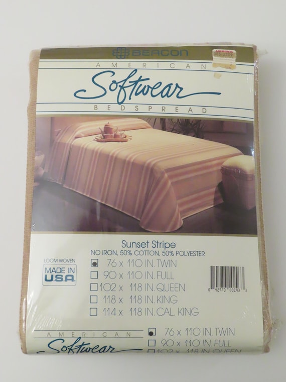 Vintage Beacon "Sunset Stripe" Twin bedspread -New in package