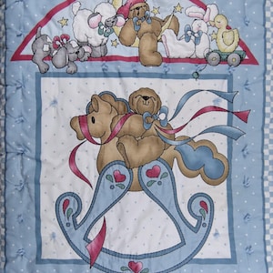 Edredón de cuna vintage con forma de osito de peluche