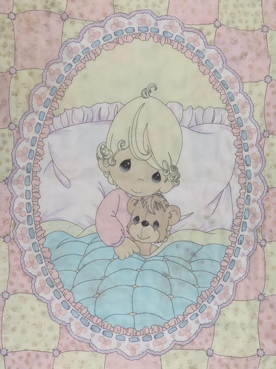 Vintage Precious Moments small quilted blanket