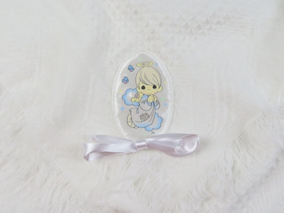Vintage Precious Moments small acrylic woven blanket