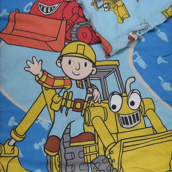 Vintage Bob the Builder Twin 4-piece bed set -Includes the comforter, flat, fitted, and pillowcase