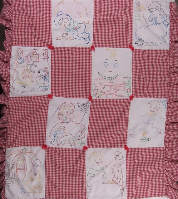 Vintage Nursery Rhyme small blanket