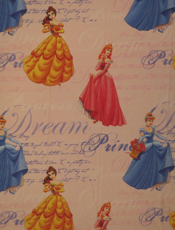 Vintage Disney Princess Full sized flat sheet