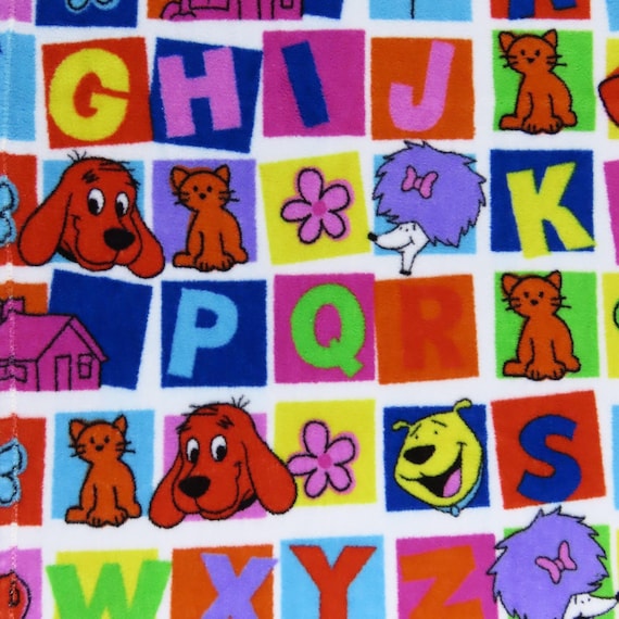 Vintage Clifford the Big Red Dog small fleece blanket