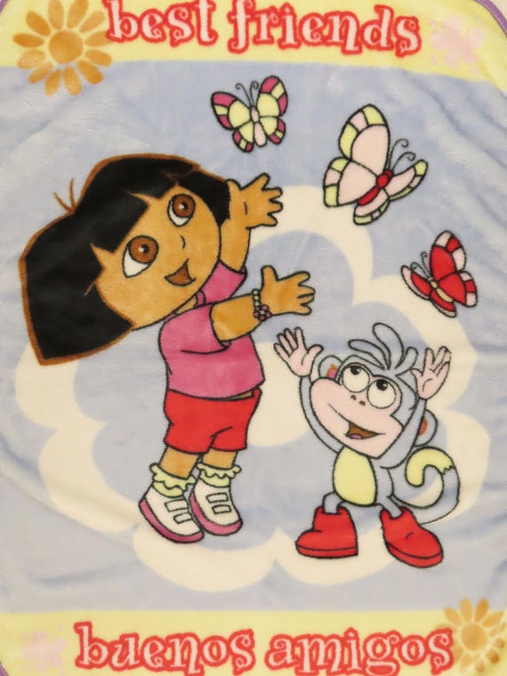 Reserved- Vintage Dora the Explorer plush blanket