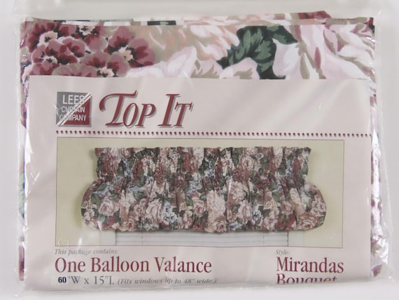 Vintage Floral balloon valance -New in the package