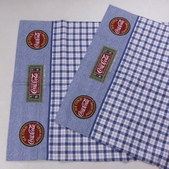 Set of 2 Vintage Coca-Cola pillowcases