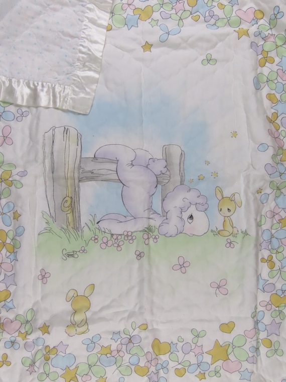 Vintage Precious Moments small quilted blanket