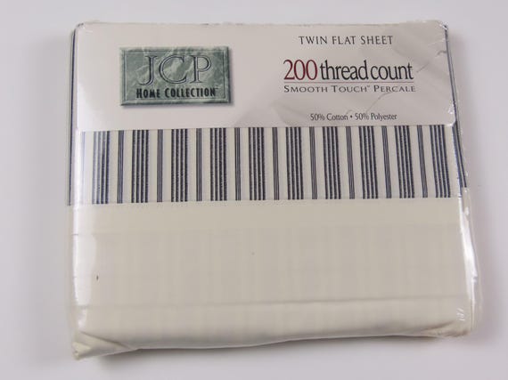 Vintage JC Penney twin flat sheet -new in package