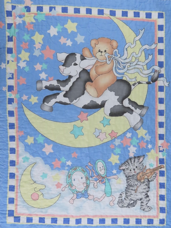 Vintage Nursery Rhymes small quilted blanket