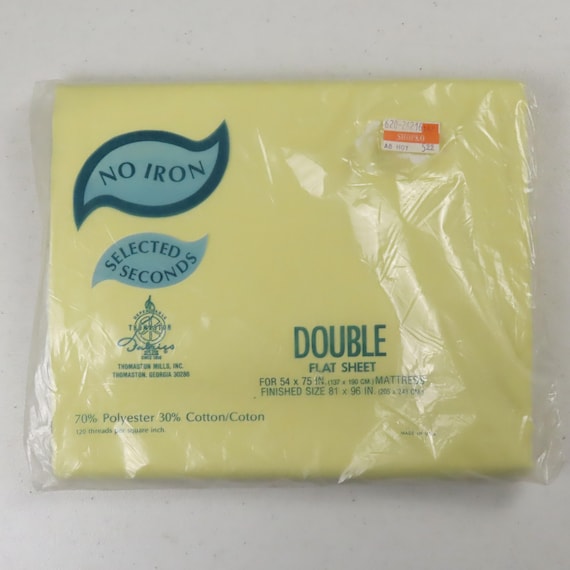 Vintage Thomaston Mills "Selected Seconds" double flat sheet (See Description)