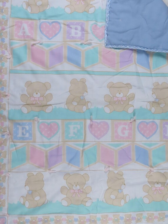 Vintage ABC's Teddy Bear small blanket