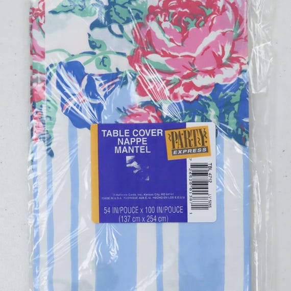 Vintage Party Express Hallmark floral paper table cover -new in package